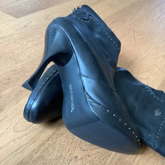 HARLEY DAVIDSON LEATHER STUDDED BOOTS NWOT - Picture 8 of 8